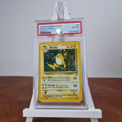 Raichu 16/130 -WOTC Base Set 2 Holo Rare PSA 6 Graded Slab Pokemon Card English - Image 1