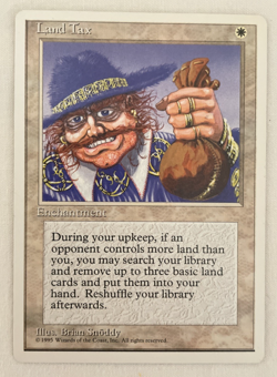 1x Land Tax 4th Fourth Edition MTG Magic the Gathering LP - Image 1