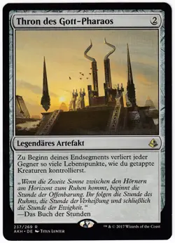 1x (HP) Throne of the God-Pharaoh ~German~ Heavily Played DE MTG Foreign Magic - Image 1