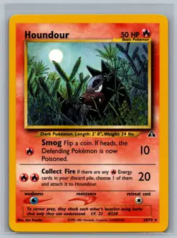 Pokemon TCG Houndour #24/75 Unlimited Rare READ CCG Neo Discovery - Image 1