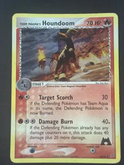 Pokemon Team Magma's Houndoom 34/95 Team Magma vs Team Aqua Reverse Holo Vintage - Image 1