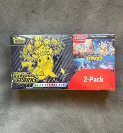 Pokemon SURGING SPARKS Elite Trainer Box ETB & Booster Bundle Costco 2 Pack - Image 1