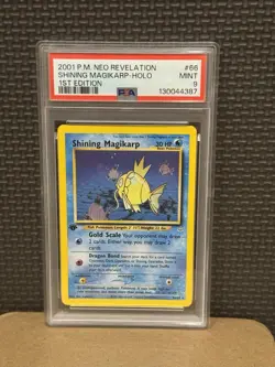 Shining Magikarp 66/64 Neo Revelation Holo Rare First Edition Pokemon PSA 9 - Image 1