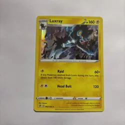Pokemon TCG Luxray Sword & Shield Rebel Clash 062/192 Holo Rare - Image 1