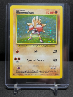 Hitmonchan 6/102 Holo Rare Pokemon 1999 Unlimited Base Set MP - Image 1