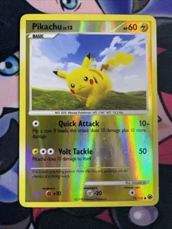 Pikachu 70/100 Majestic Dawn Reverse Holo 2008 Pokemon Card LP - Image 1