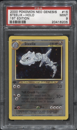 PSA 9 1st Edition Neo Genesis Steelix 15/111 Holo Rare Pokemon TCG - Image 1