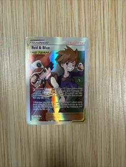 Pokemon TCG 2019 Red Blue Tag Team Trainer Cosmic Eclipse Full Art #234/236 - Image 1