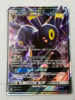 Pokemon Umbreon GX TCG SM36 Black Star Promo Holo Card Sun & Moon LP - Image 1
