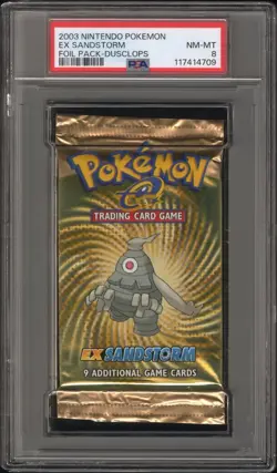 2003 NINTENDO POKEMON EX SANDSTORM BOOSTER PACK DUSCLOPS PSA NM-MT 8 - Image 1