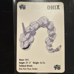 918071 - Onix #95 Pokemon Card Game Mini KFC 1998 Nintendo - Image 1