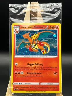Sealed Special Delivery Charizard SWSH075 Holo with Swirl-Pokemon Center Promo - Image 1