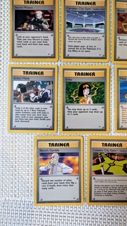 Pokemon Gym Heroes Trainer Card Lot - Misty, Brock, Erika, etc - x14 English LP - Image 3