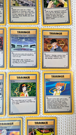 Pokemon Gym Heroes Trainer Card Lot - Misty, Brock, Erika, etc - x14 English LP - Image 4