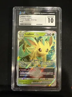LEAFEON VSTAR #014 CGC 10 • 2023 POKEMON CARD SWORD & SHIELD CROWN ZENITH - Image 1