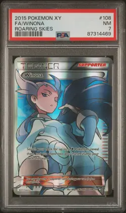 2015 POKEMON ROARING SKIES WINONA #108 FULL ART HOLO PSA 7 NM #87314469 - Image 1