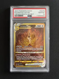 Arceus VSTAR GG70/GG70 Pokemon Crown Zenith - PSA 10 Gem Mint - Image 1