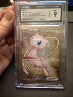 Mew ex Gold Metal NM 205/165 Scarlet & Violet 151 Pokemon Card - Image 1