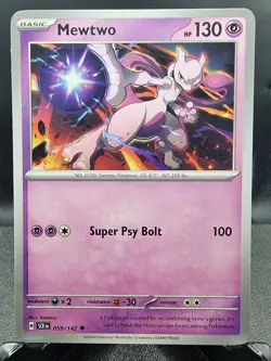 Mewtwo - 059/142 Stellar Crown Uncommon Pokemon Card - Image 1