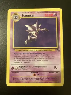 Pokemon TCG Haunter 21/62 Fossil Rare Non-Holo Card Rare WOTC 1999 - Image 1