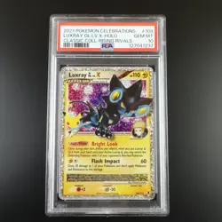 PSA 10 Luxray LV X 109 Pokemon Celebrations Classic Collection Holo Graded Card - Image 1