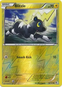 Pokemon - Blitzle - 56/149 - Common - Reverse Holo - BW - Boundaries Crossed - N - Image 1