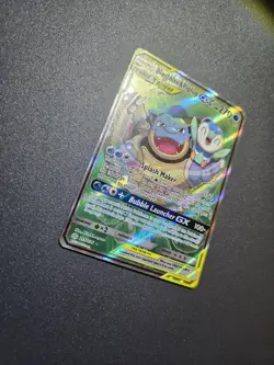 Pokemon Blastoise & Piplup GX Alternate Full Art Holo Card 215/236 - Image 4