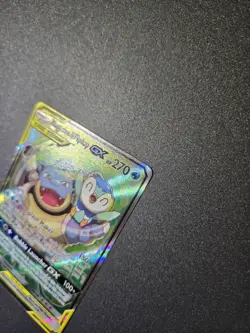 Pokemon Blastoise & Piplup GX Alternate Full Art Holo Card 215/236 - Image 5