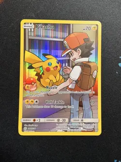 Pokemon Pikachu TCG Sun & Moon Cosmic Eclipse Card 241/236 Full Art Secret Rare - Image 1