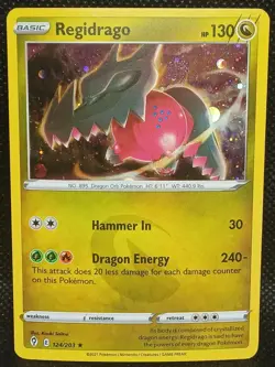 Regidrago 124/203 Cosmos Holo Rare Pokemon Card Evolving Skies 2021 NM - Image 1