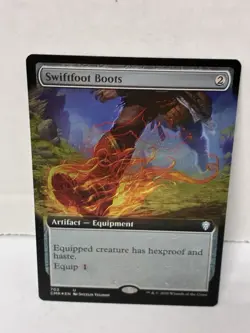 MTG Swiftfoot Boots Extended Art 702 Uncommon Commander Legends NM - Image 1