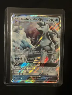 Pokemon Alolan Ninetales GX TCG Sun & Moon: Guardians Rising Holo Card 22/145 - Image 1