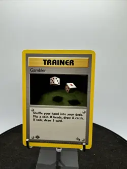 Gambler 60/62 1st Edition - Common - Fossil - Near Mint - Pokemon TCG - Image 1