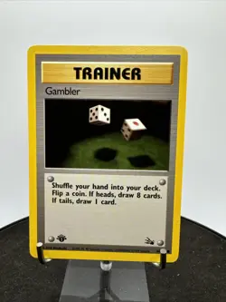 Gambler 60/62 1st Edition - Common - Fossil - Near Mint - Pokemon TCG - Image 2