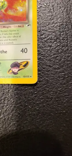 Pokemon TCG Rocket's Scyther Gym Heroes 13/132 Holo Unlimited Holo Rare MP - Image 2