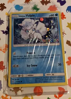 Pokemon TCG Alolan Vulpix 21/145 Guardians Rising Toys R Us Stamp Promo Sealed - Image 2