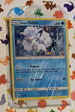 Pokemon TCG Alolan Vulpix 21/145 Guardians Rising Toys R Us Stamp Promo Sealed - Image 3