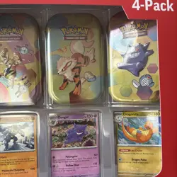 Pokemon 151 (4 Mini Tins + 4 Promo Cards Bundle Pack) Pokemon Sams Club - NEW - Image 3