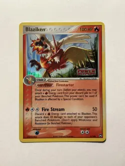 BLAZIKEN Ex Power Keepers REVERSE HOLO STAMPED Card 5/108 NM - Image 1