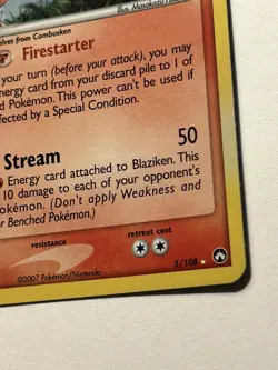 BLAZIKEN Ex Power Keepers REVERSE HOLO STAMPED Card 5/108 NM - Image 5
