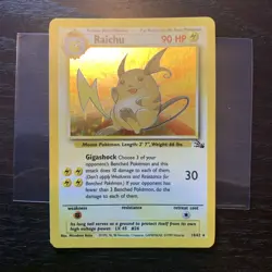 Pokemon TCG - Raichu - Fossil - 14/62 - Holo rare WOTC 1999 - Image 1