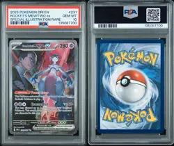 2025 Pokemon SV Destined Rivals Team Rocket's Mewtwo ex #231/182 PSA 10 - Image 2