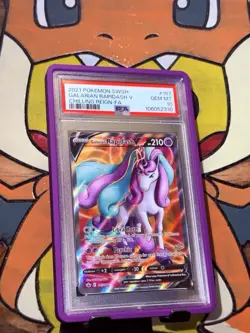 Galarian Rapidash V 167/198 Pokemon 2021 Chilling Reign PSA Gem Mint 10 - Image 1