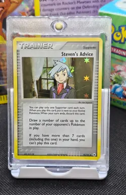 Steven’s Advice 92/101 Reverse Holo Hidden Legends Pokemon Card NM + FREE Mew #8 - Image 1