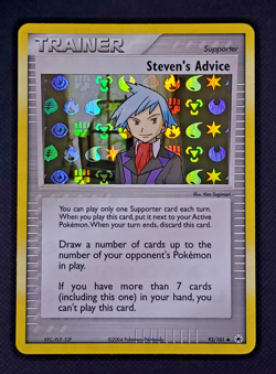 Steven’s Advice 92/101 Reverse Holo Hidden Legends Pokemon Card NM + FREE Mew #8 - Image 2
