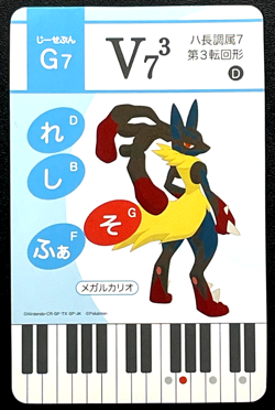 Mega Lucario Pokemon Musical Note Card 12 2015 Japanese 4×2.6inch MADE IN Japan - Image 1