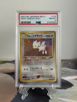 Pokemon Card Light Togetic - Japanese Neo Destiny Set No. 175 - PSA 8 NM-MT Holo - Image 1