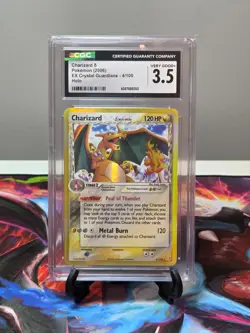 2006 POKEMON CGC 3.5 CHARIZARD 4/100 EX CRYSTAL GUARDIANS HOLO - Image 1