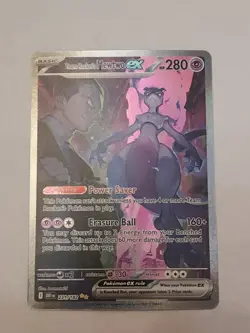TEAM ROCKETS MEWTWO EX 231/182 POKEMON DESTINED RIVALS ABSOLUTELY STUNNING SIR! - Image 1