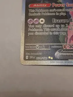 TEAM ROCKETS MEWTWO EX 231/182 POKEMON DESTINED RIVALS ABSOLUTELY STUNNING SIR! - Image 2